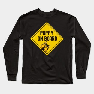 Puppy On Board Bumper Long Sleeve T-Shirt